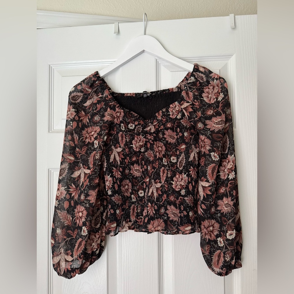 Madewell Lucie Smocked Top in Floral